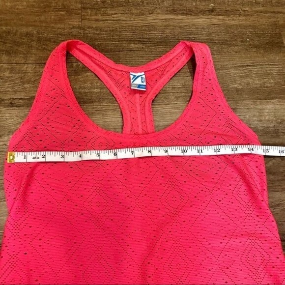 Old Navy Active Racerback Tank Top XS Extra Small Bright Coral Pink Oversized - Picture 7 of 8